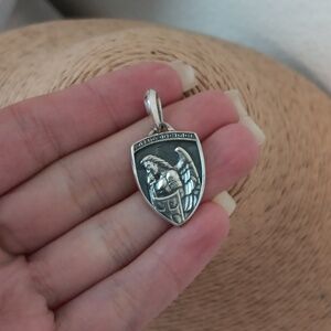 David Yurman Sterling Silver Saint Michael Pendant Amulet for Men